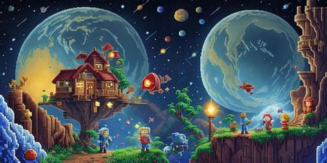 Starbound Unraveling Cosmic Mysteries Through Vibrant Pixel Art Adventures!